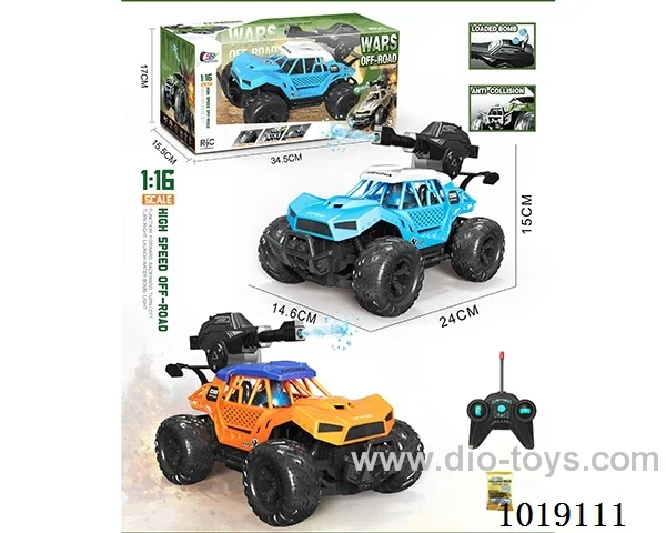 1:16  5ch water bomb RC car with light not include 2color mixed loading in window box