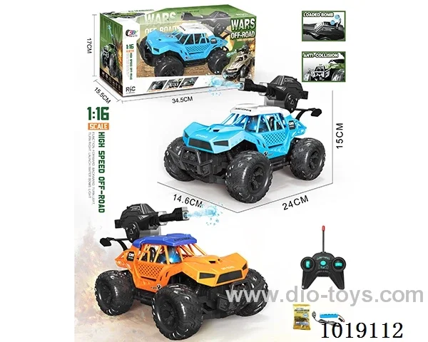 1:16  5ch water bomb RC car with light include battery 2color mixed loading in window box