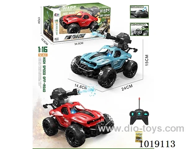 1:16  5ch water bomb RC car with light not include 2color mixed loading in window box