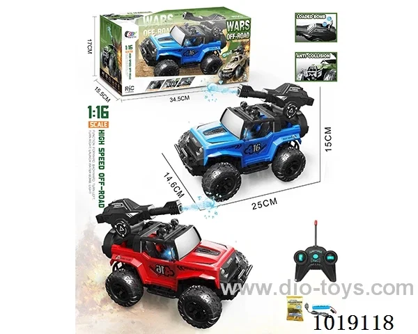 1:16  5ch water bomb RC car with light include battery 2color mixed loading in window box