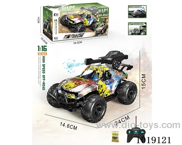 1:16  5ch water bomb RC car with light not include in window box