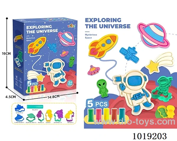 space colored mud in color box