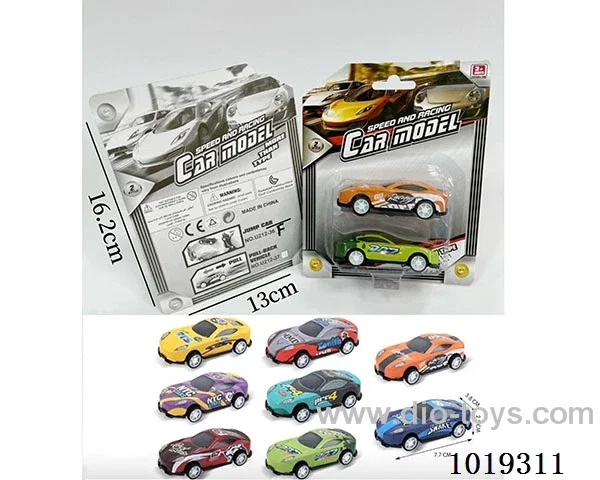 2pcs pull back car 8sets mixed loading in Blister card