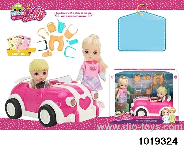 5 inch doll set in window box