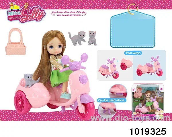 5 inch doll set in window box