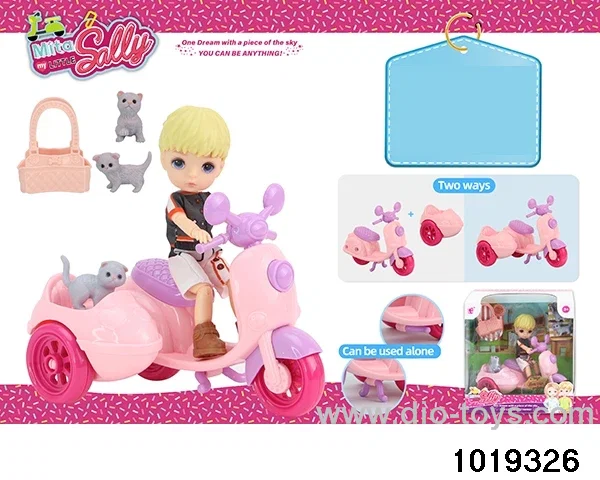 5 inch doll set in window box