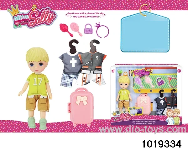 5 inch doll set in window box