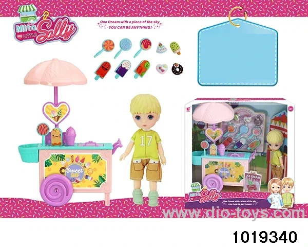 5 inch doll set in window box