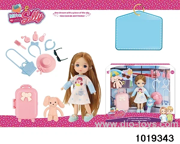 5 inch doll set in window box