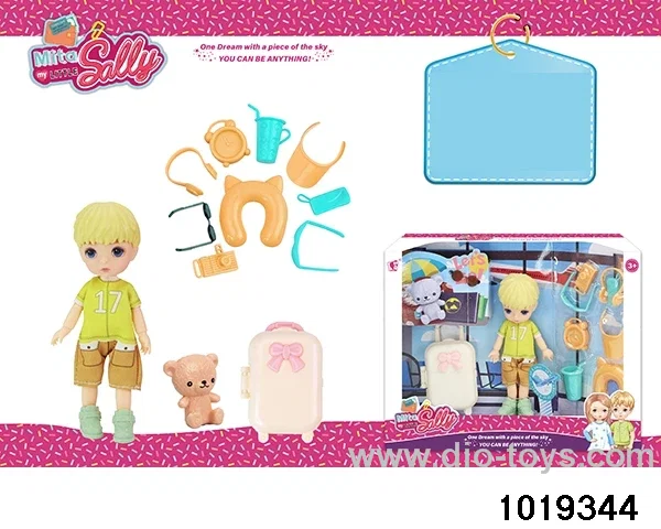 5 inch doll set in window box