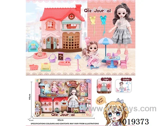 villas with light &dolls sets include battery in window box