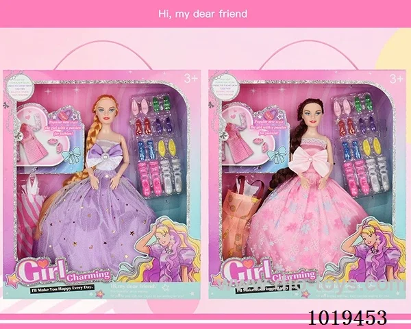 11.5inch barbie sets 2sets mixed loading in window box