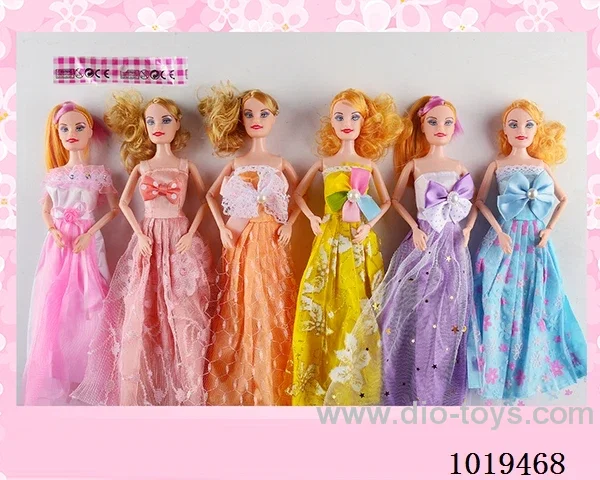 11.5inch barbie sets 6sets mixed loading in opp bag