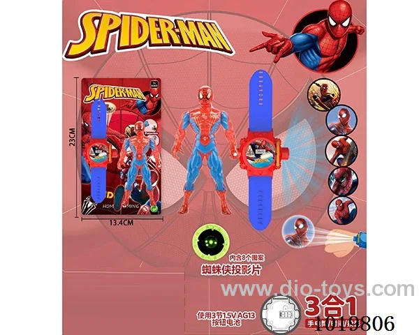 Projection watch with Spider-Man with lights