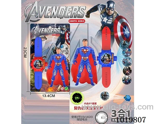 Projection watch with Superman with light