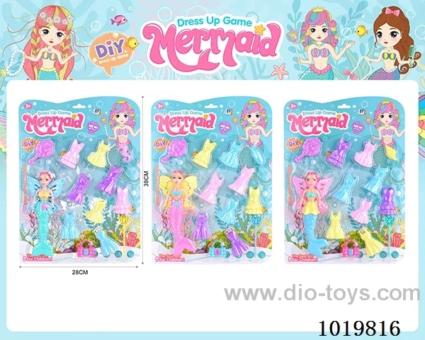 doll toys 3sets mixed loading in blister card