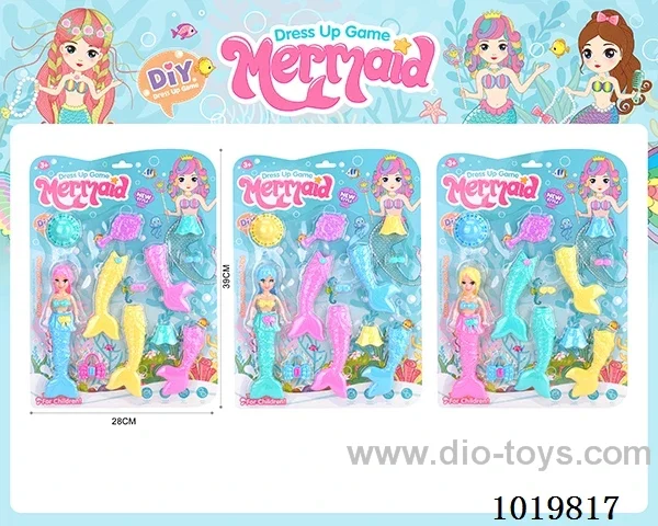 doll toys 3sets mixed loading in blister card