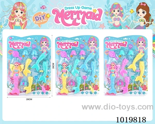 doll toys 3sets mixed loading in blister card