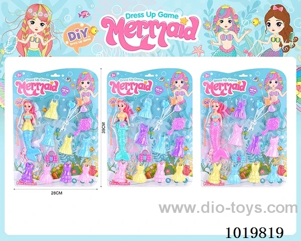 doll toys 3sets mixed loading in blister card