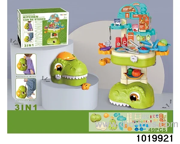 Dinosaur storage kitchen table in paper card