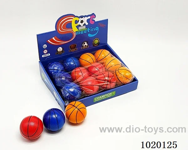 12PCS 6.3CM Bouncy Ball 4sets mixed loading in display box