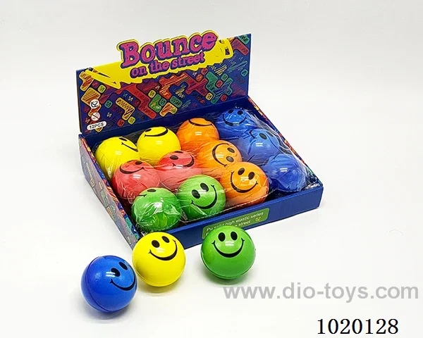12PCS 6.3CM Bouncy Ball 4sets mixed loading in display box