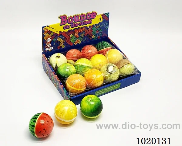 12PCS 6.3CM Bouncy Ball 4sets mixed loading in display box