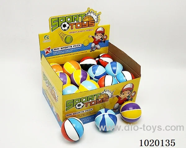 24PCS 7.6CM Bouncy Ball 4sets mixed loading in display box