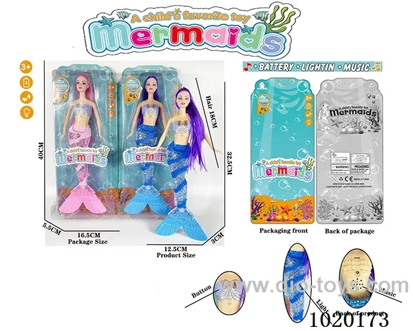 13.5inch 18cm barbie with light&music 2color mixed loading in blister card