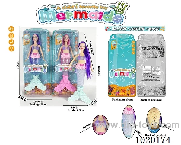 13.5inch 18cm barbie with light&music 2color mixed loading in blister card