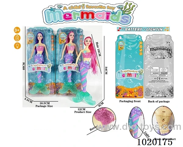 13.5inch 18cm barbie with light 2color mixed loading in blister card