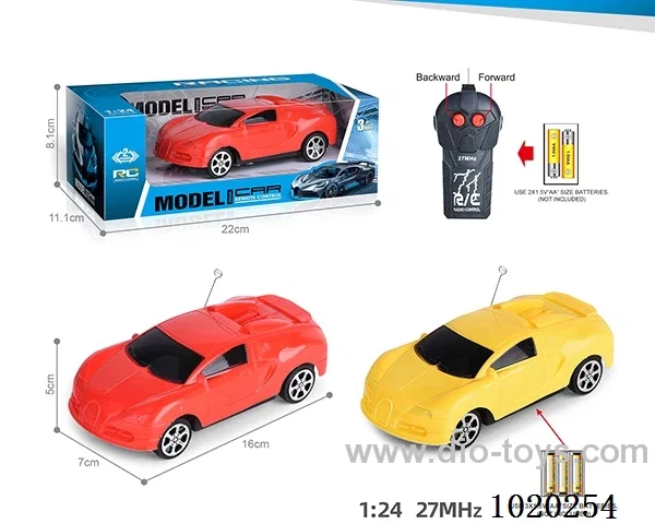 27MHz 1:24 2ch RC car not include battery in window box