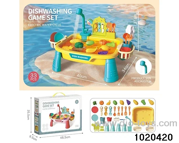 Electric dishwashing station (pink) in color box