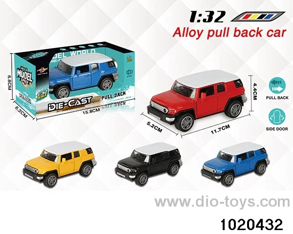 1:32 alloy pull back car in window box