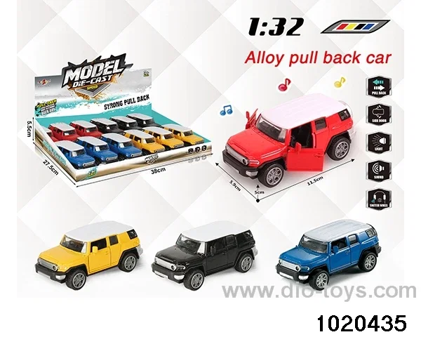 1:32 alloy pull back car W L/M in display box