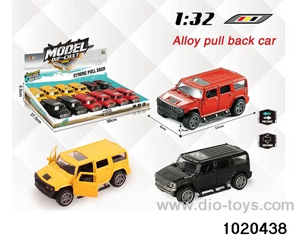 1:32 alloy pull back car in display box
