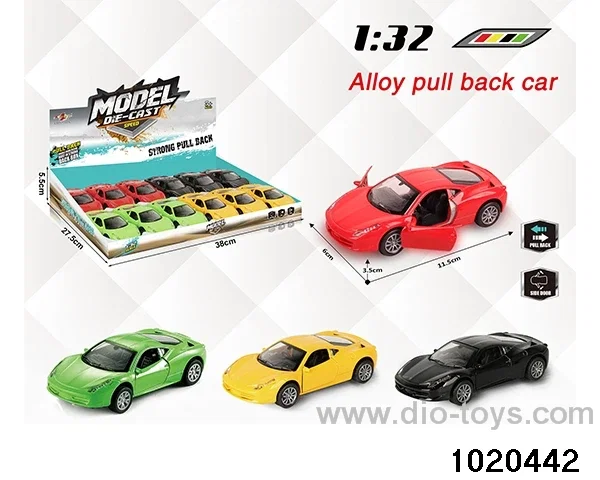 1:32 alloy pull back car in display box