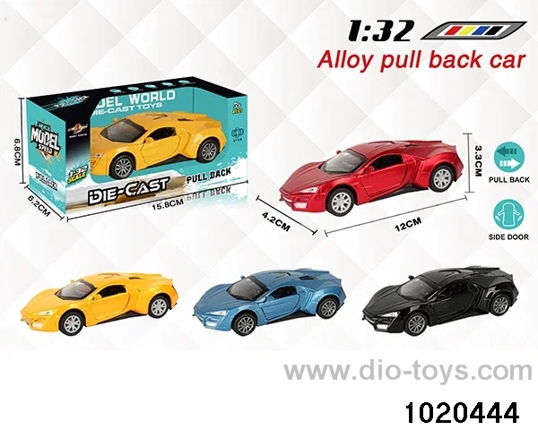 1:32 alloy pull back car in window box