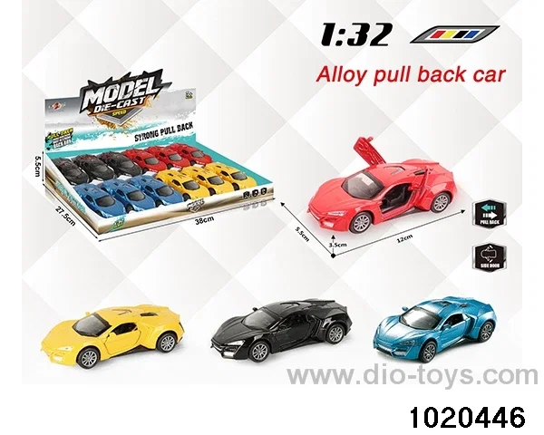 1:32 alloy pull back car in display box