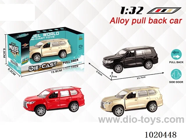 1:32 alloy pull back car in window box