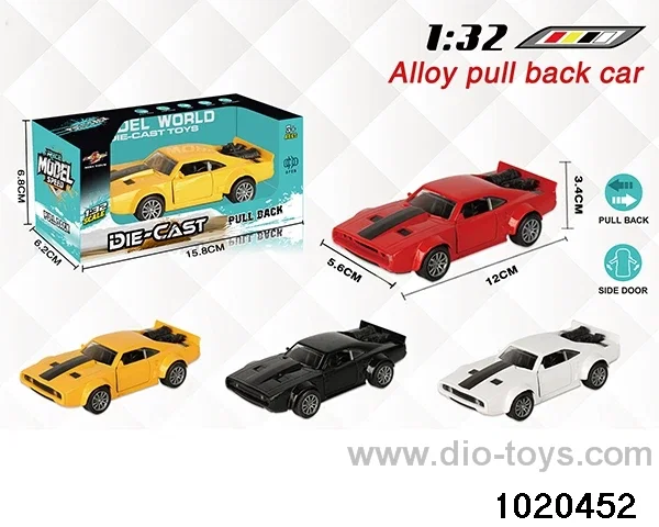 1:32 alloy pull back car in window box