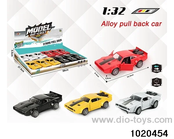 1:32 alloy pull back car in display box