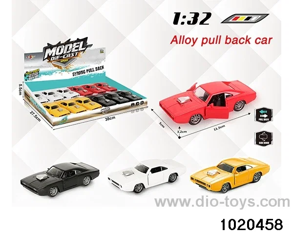 1:32 alloy pull back car in display box