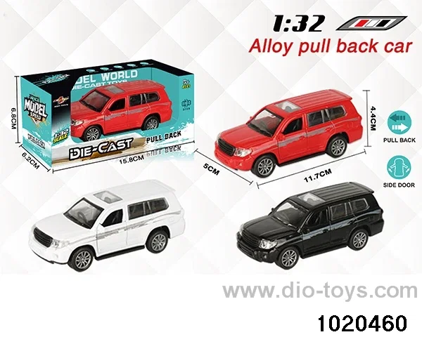 1:32 alloy pull back car in window box