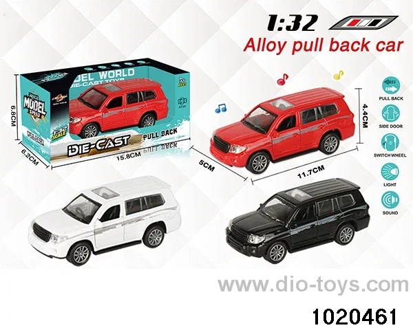 1:32 alloy pull back car W L/M in window box