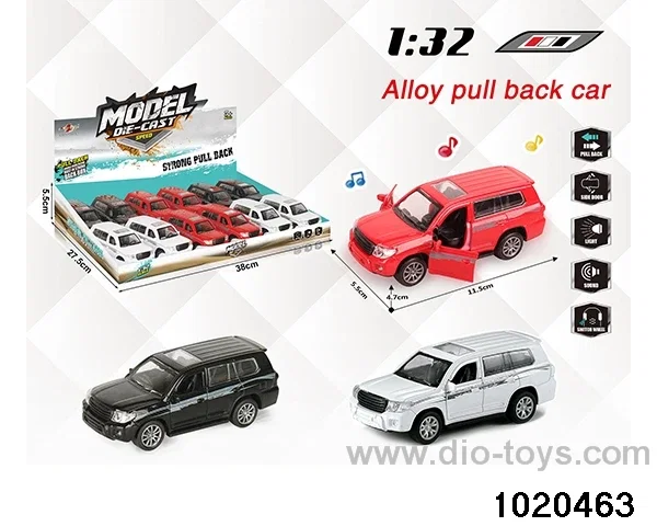 1:32 alloy pull back car W L/M in display box