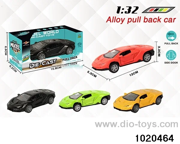 1:32 alloy pull back car in window box