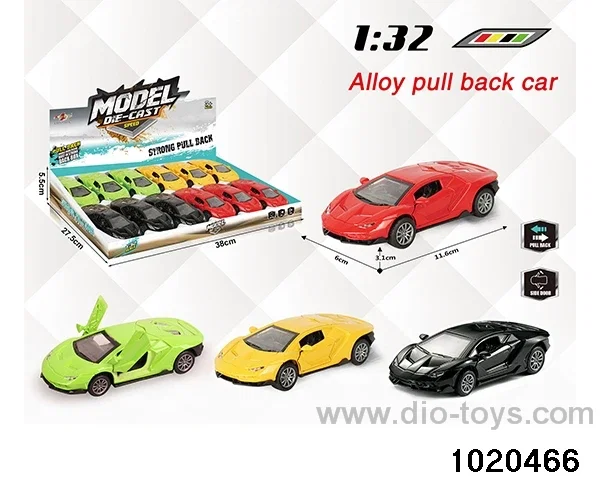 1:32 alloy pull back car in display box