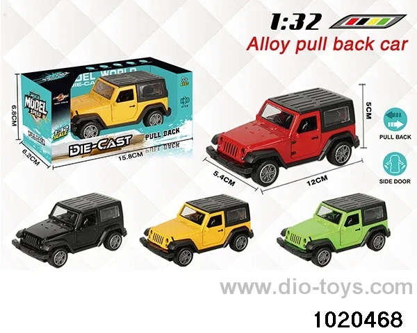 1:32 alloy pull back car in window box