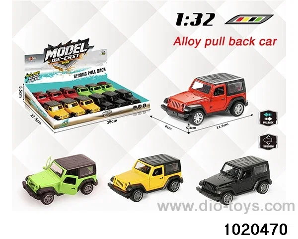 1:32 alloy pull back car in display box